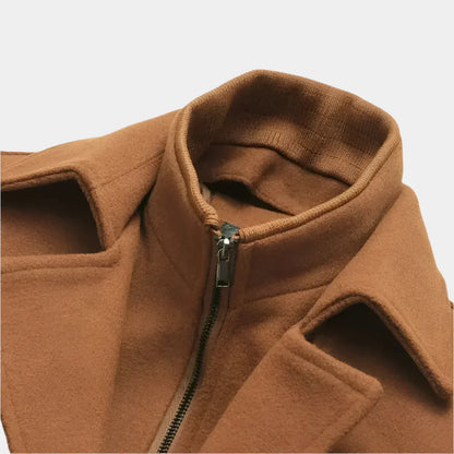 Manteau long en pure laine vierge de qualité supérieure