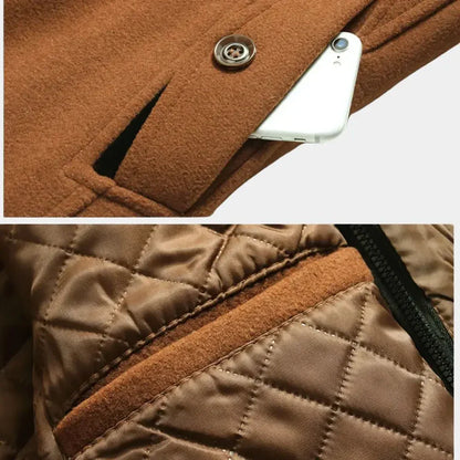 Manteau long en pure laine vierge de qualité supérieure