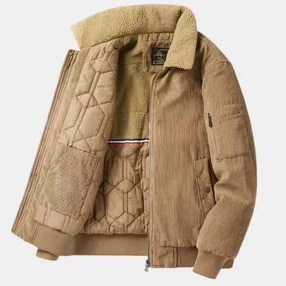 Blouson bomber en velours côtelé