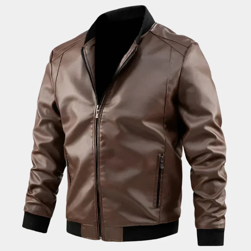 Veste en cuir Signature exclusive