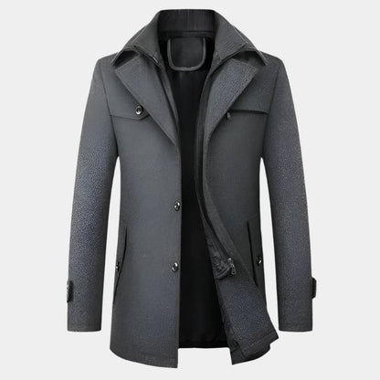 Manteau long en pure laine vierge de qualité supérieure
