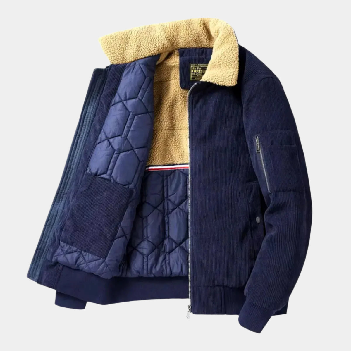 Blouson bomber en velours côtelé