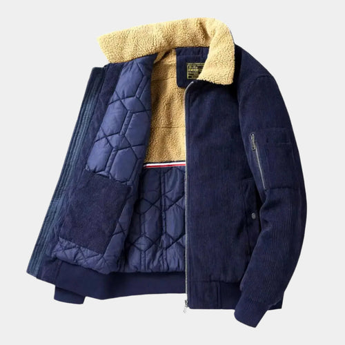 Blouson bomber en velours côtelé